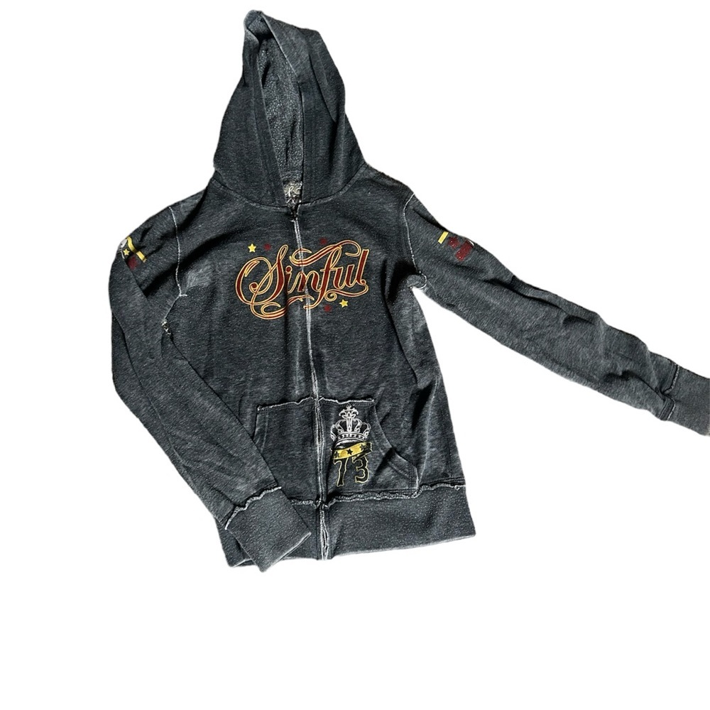 Vintage Sinful Zip Up Hoodie